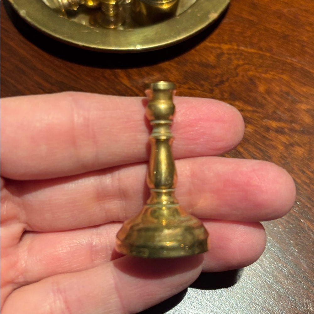 Vintage Gold Brass Miniature Set - Picture 4 of 6